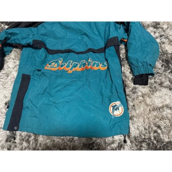 Vintage Champion Miami Dolphins Varsity Jacket Men's XL Teal Full-Zip - Picture 3 of 7